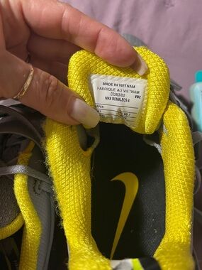 Nike Kids Yellow and Gray Athletic Sneakers
